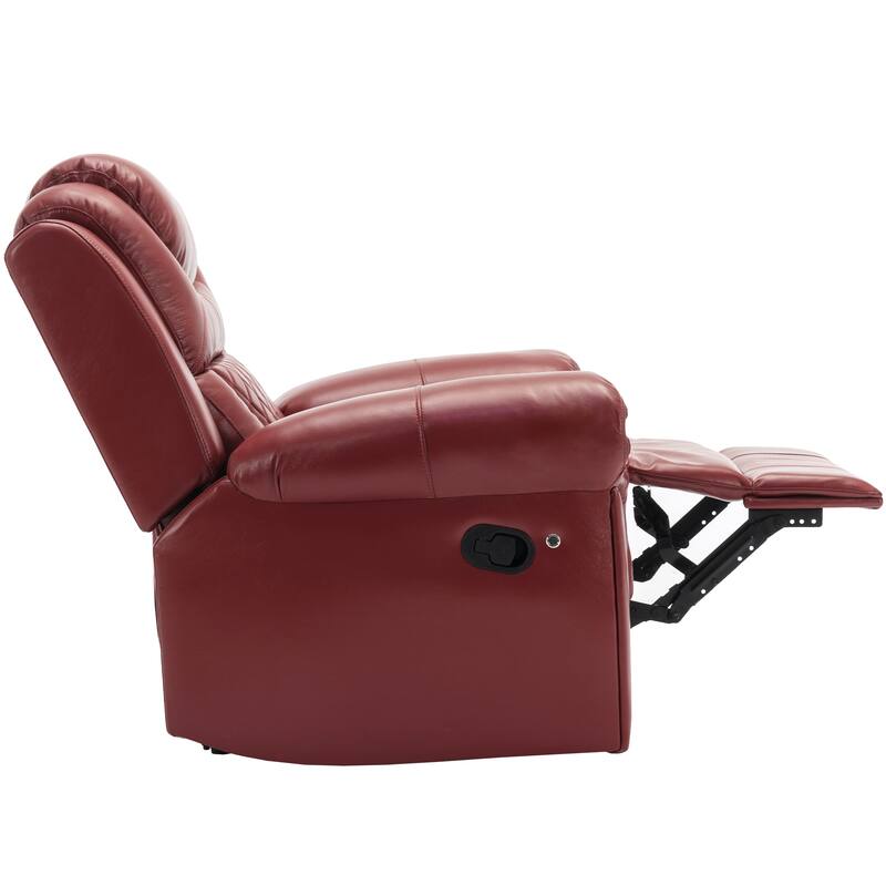 Home Theater Seating Manual Recliner Chair with LED Light Strip for Living Room,Bedroom, Black