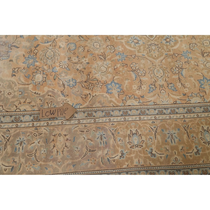 Mashad Persian Vintage Area Rug Hand-Knotted Wool Carpet - 6'6"x 9'10"