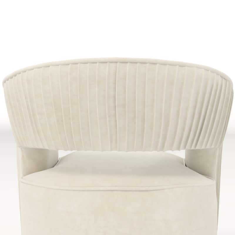 SEYNAR Modern Glam Velvet 360 Degree Swivel Open-Back Accent Armchair