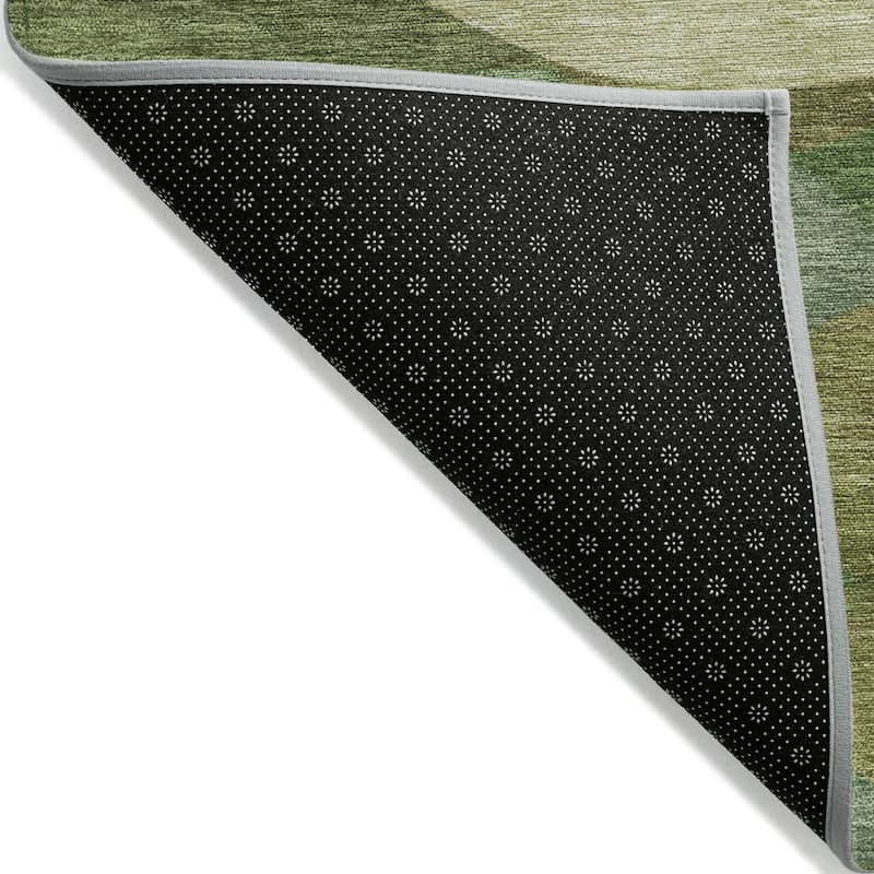 Machine Washable Indoor/Outdoor Contemoorary Deco Chantille Rug