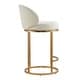 preview thumbnail 31 of 51, Spruce & Spring Chloe Upholstered Swivel Counter Bar Stool with Metal Frame and Arched Back