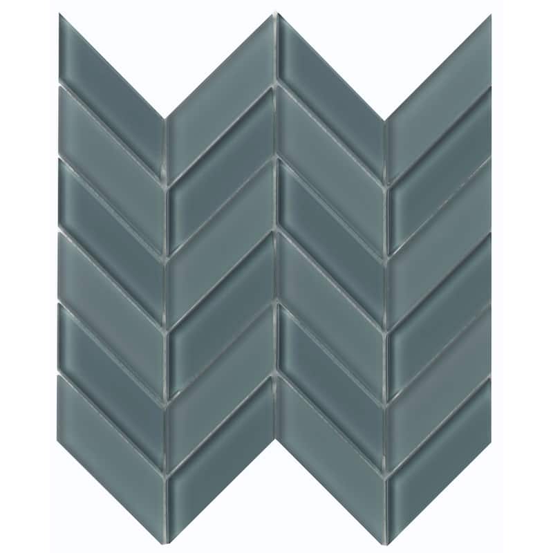 Emser Tile Edge - 12" x 12" Parallelogram Chevron Mosaic Wall Tile -