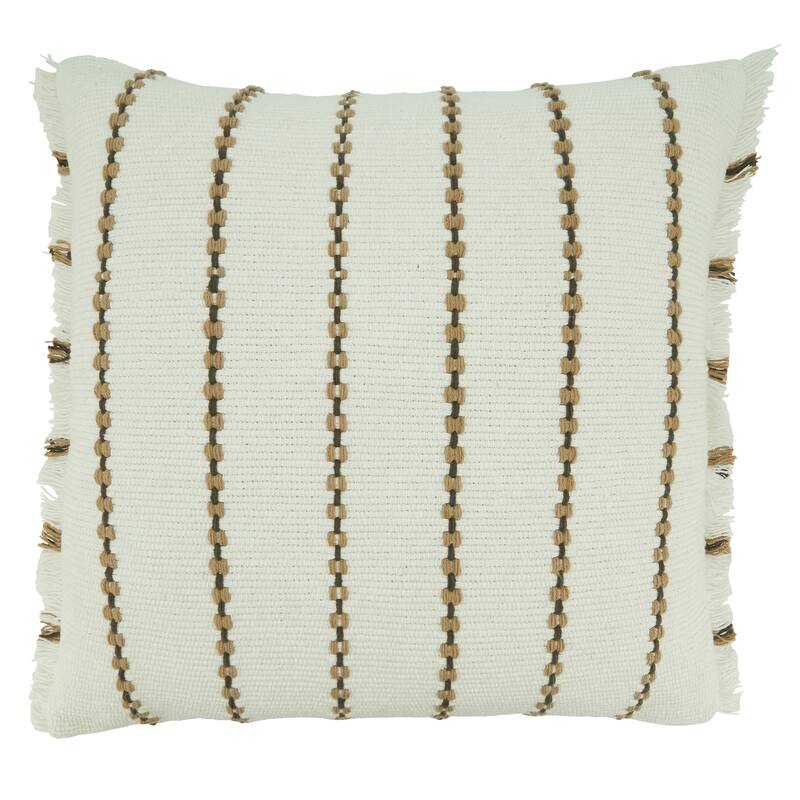 Striped Design Throw Pillow - Feather Down - 22"