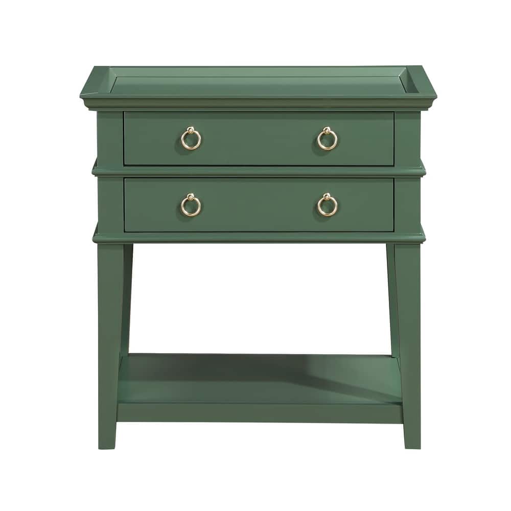 Collette 2-Drawer Tray Top Nightstand by Greyson Living