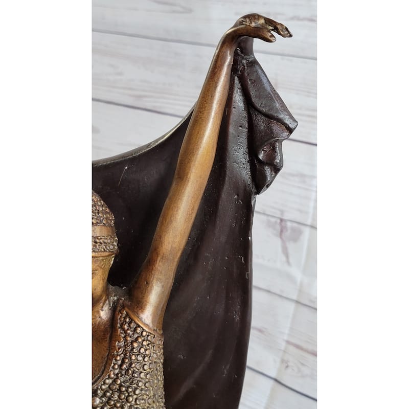 Art Deco Chiparus Russian Dancer Girl With Veil Bronze Statue Sculpture Figure