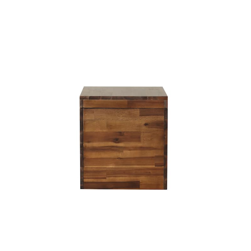 Emilia Dark Brown Storage Cube Trunk