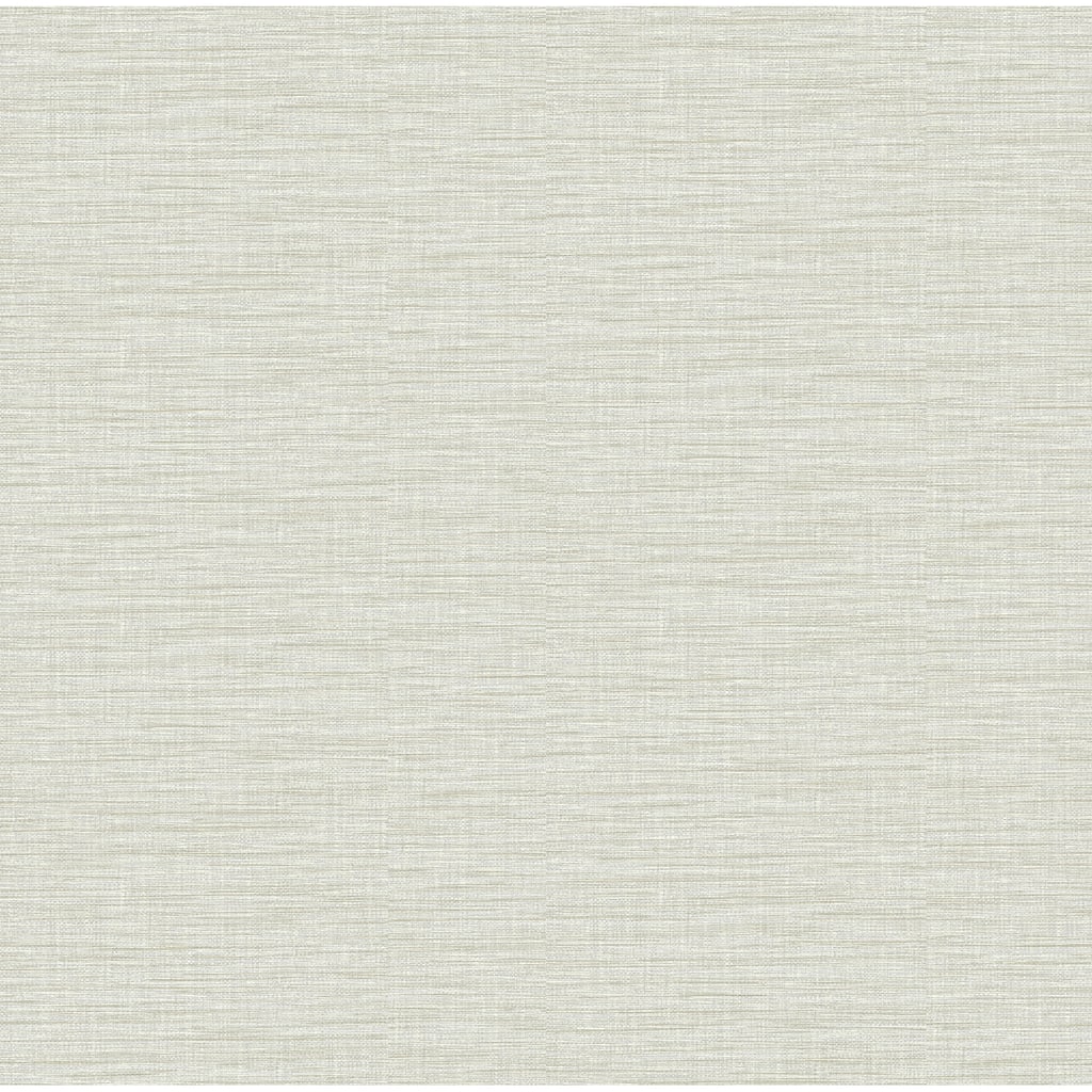 A-Street Prints Lela Silver Faux Linen Wallpaper