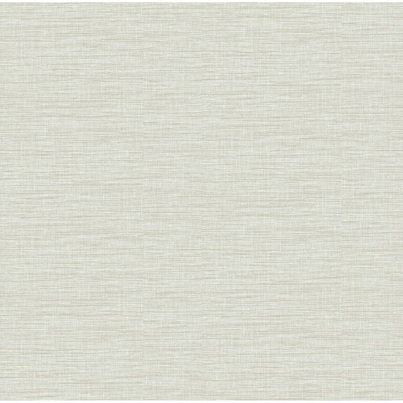 A-Street Prints Lela Silver Faux Linen Wallpaper