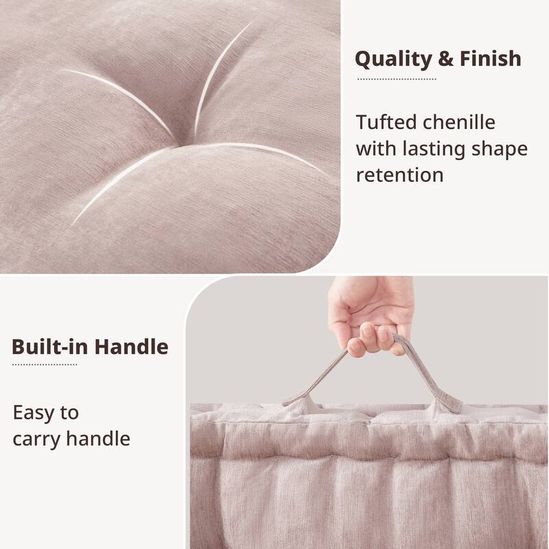 Intelligent Design Azza Poly Chenille Square Floor Pillow Cushion