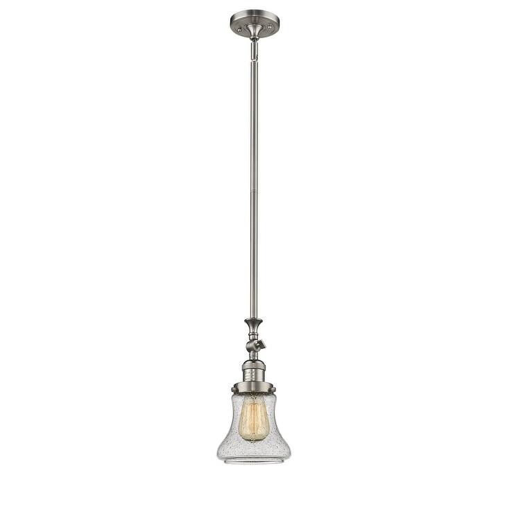 Innovations Lighting Bellmont 7" Wide Mini Pendant - Brushed Satin Nickel / Seedy