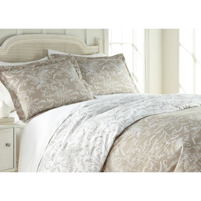 Winter Brush Botanical Duvet Cover and Sham Set