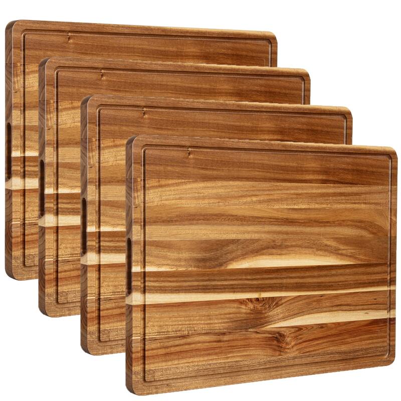 Extra Large Wooden Cutting Board Set, Heavy Duty Chopping Board - 20x15in