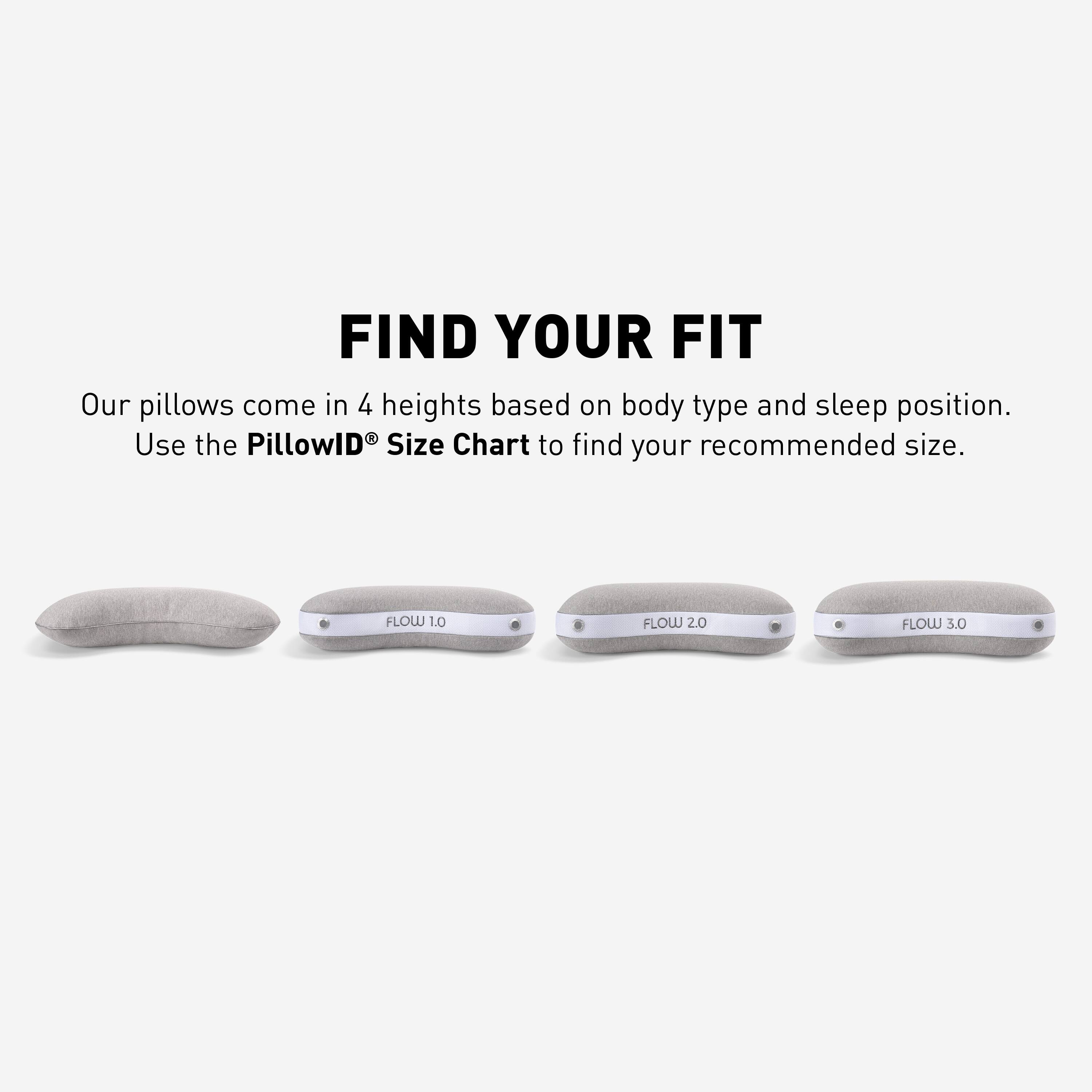 Bedgear Flow Cuddle Curve Performance Pillow for Side Sleepers Size 0