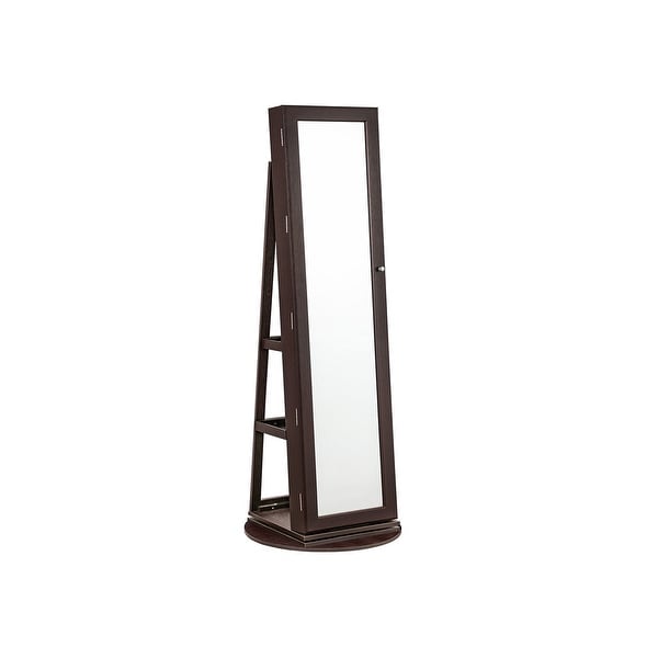 360 Swivel Jewelry Cabinet Lockable Jewelry Organizer with Full