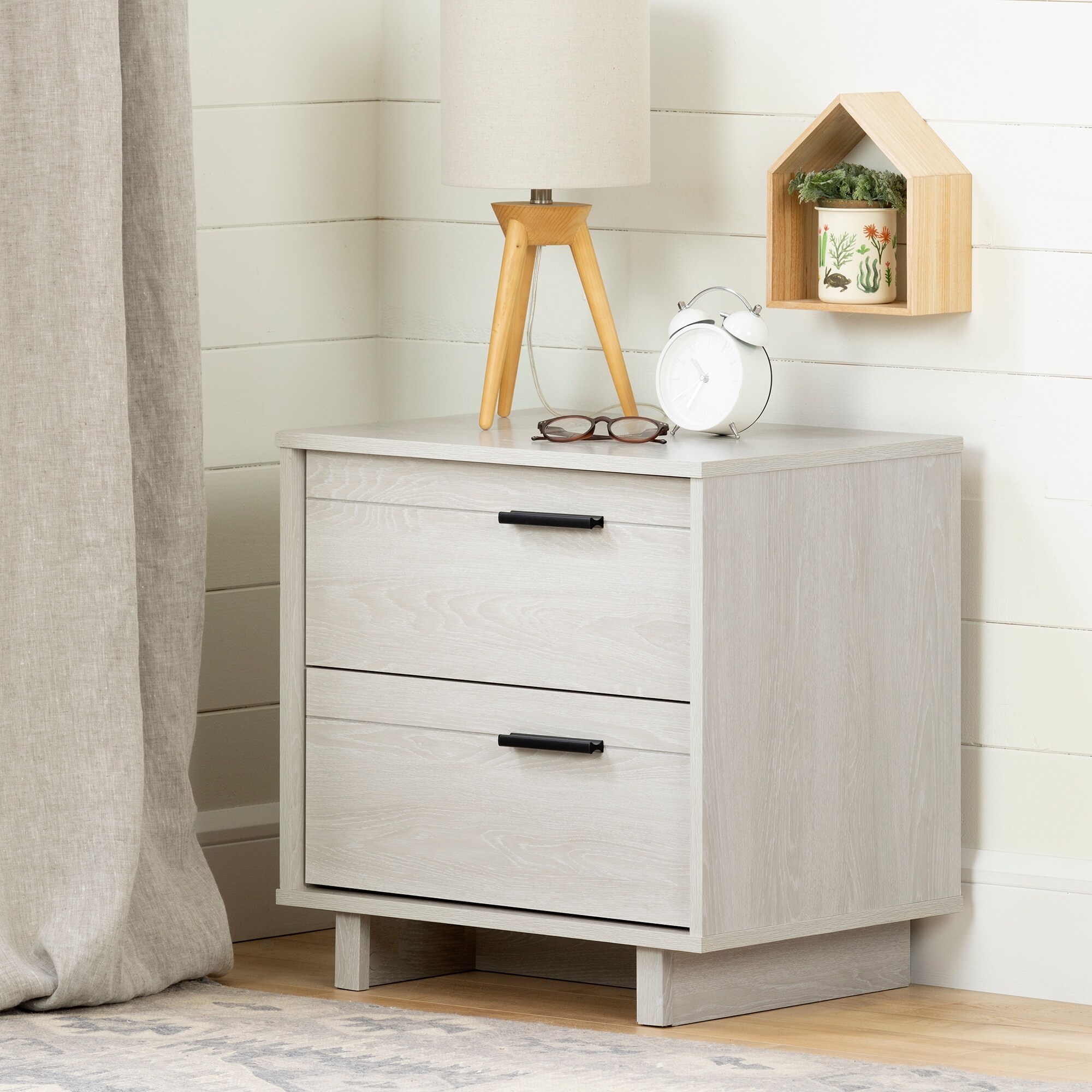 Shop South Shore Fynn 2 Drawer Nightstand On Sale Overstock 10296173