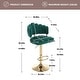 preview thumbnail 25 of 36, HOMEFUN Velvet Swivel Adjustable Height Scallop Bar Stools With Footrest(set of 2)