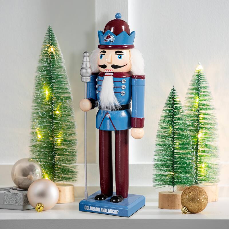 Nutcracker Statue, Colorado Avalanche - 4.53''W x 4.53''H x 13.58