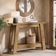 preview thumbnail 9 of 22, 41.3 Inches Farmhouse Console Table, 2 Tiers Wooden Entryway Table Natural