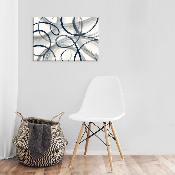 Easy Art Prints Sue Schlabach's 'Calligraphia with Navy' Premium Canvas Art