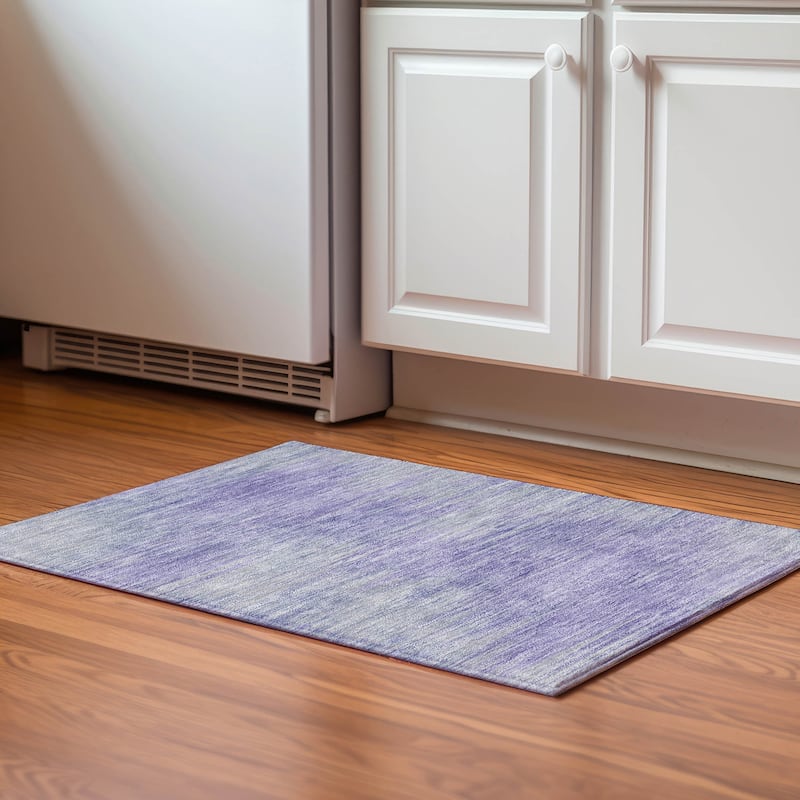 Premium Washable Super Soft Solid Ombre Mayfield Rug - Plum - 1' 8" x 2' 6"