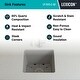 preview thumbnail 7 of 7, 15 Inch Lexicon Platinum Quartz Composite Drop-in Undermount Single Bowl Galaxy Concrete Kitchen Sink LP-1515-C-SO - 15x15