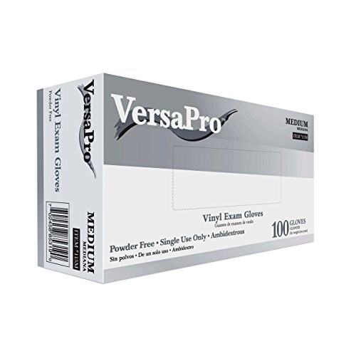 Synthetic Vinyl Powder Free Glove with Size: Medium 100 count