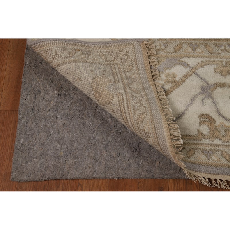 Gray Oushak Style Area Rug Hand-Knotted Wool Carpet - 8'1" x 10'0"