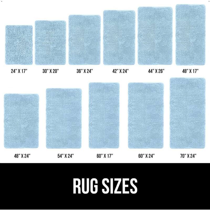 Thick Soft Absorbent Chenille, Rubber Backing