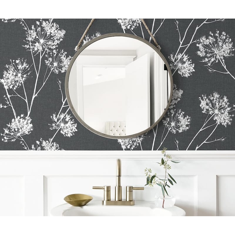 NextWall One O'Clocks Botanical Peel and Stick Removable Wallpaper
