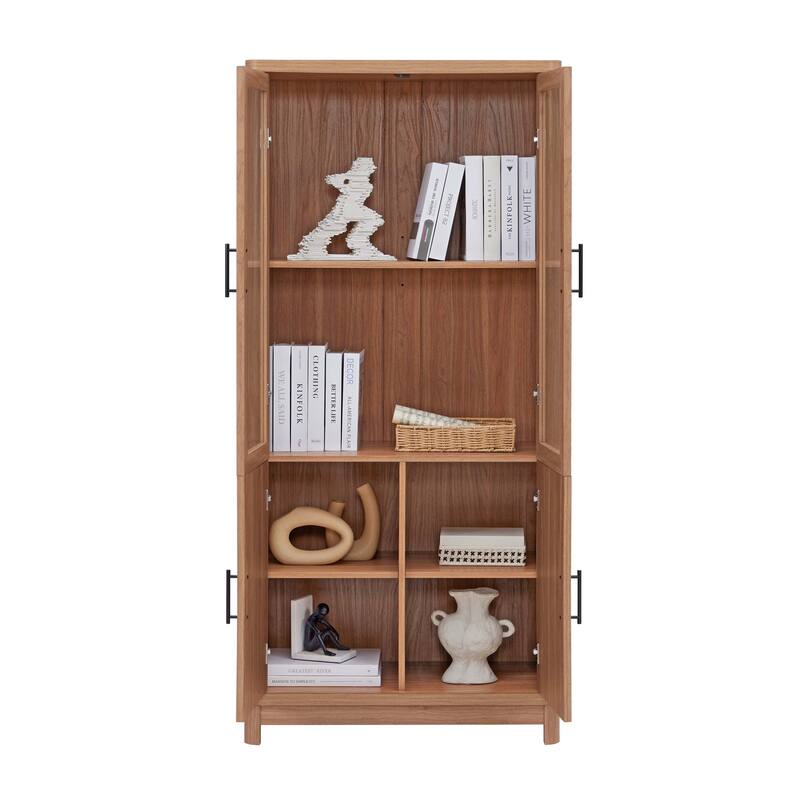 Manhattan Comfort Mid Century Modern Jodie Bookcase with Adjustable Shelves