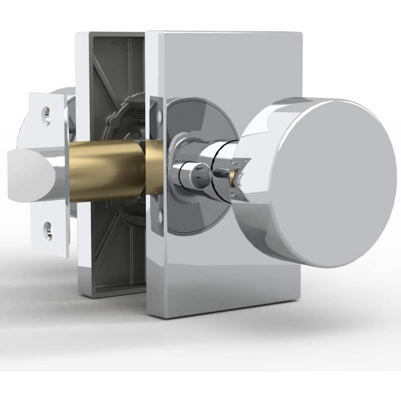 Mega Handles LAURA Privacy Door Knob | Keyless, Reversible, Heavy-Duty Smooth Lock for Hallway, Closet, Bathroom - Polished Chrome