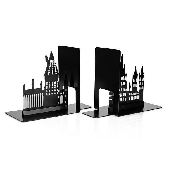 Harry Potter Hogwarts Castle Metal Bookends Glow In The Dark Castle Design Black On Sale Overstock 31075057 Organize all your harry potter series books in one display area.