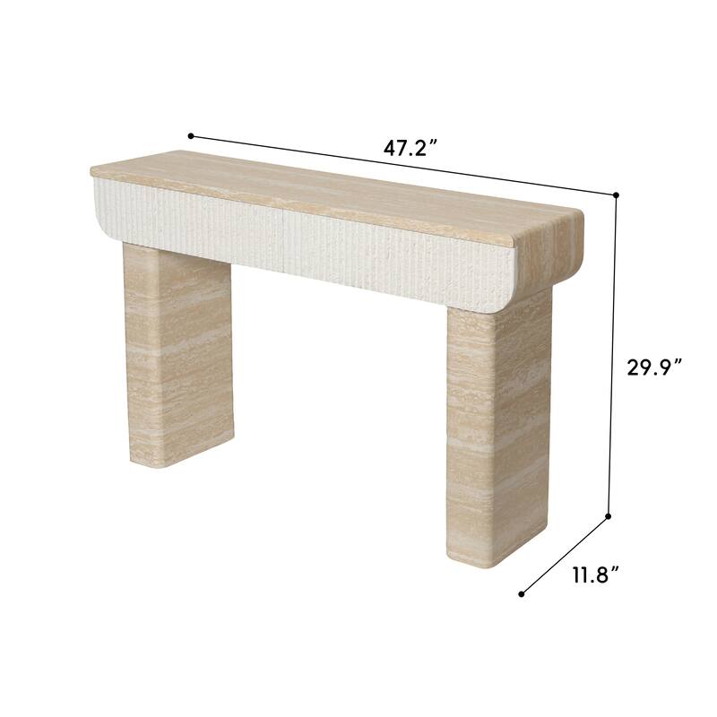 Entryway Table, Two Hidden Handle Drawers, Console Table,Easy Assembly, for Entrance & Dinning Room & Living Room & Hallway