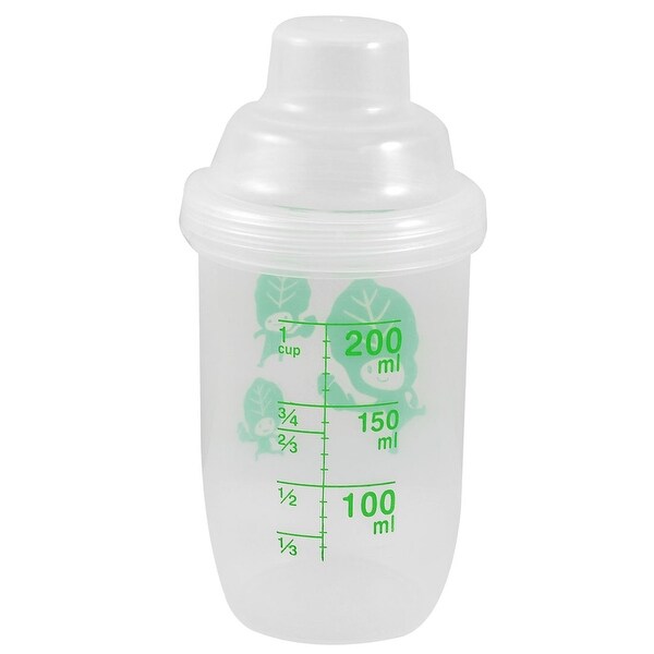 Unique Bargains 14cm Hight Lidded Clear Plastic Water Bottle Cup 200ml
