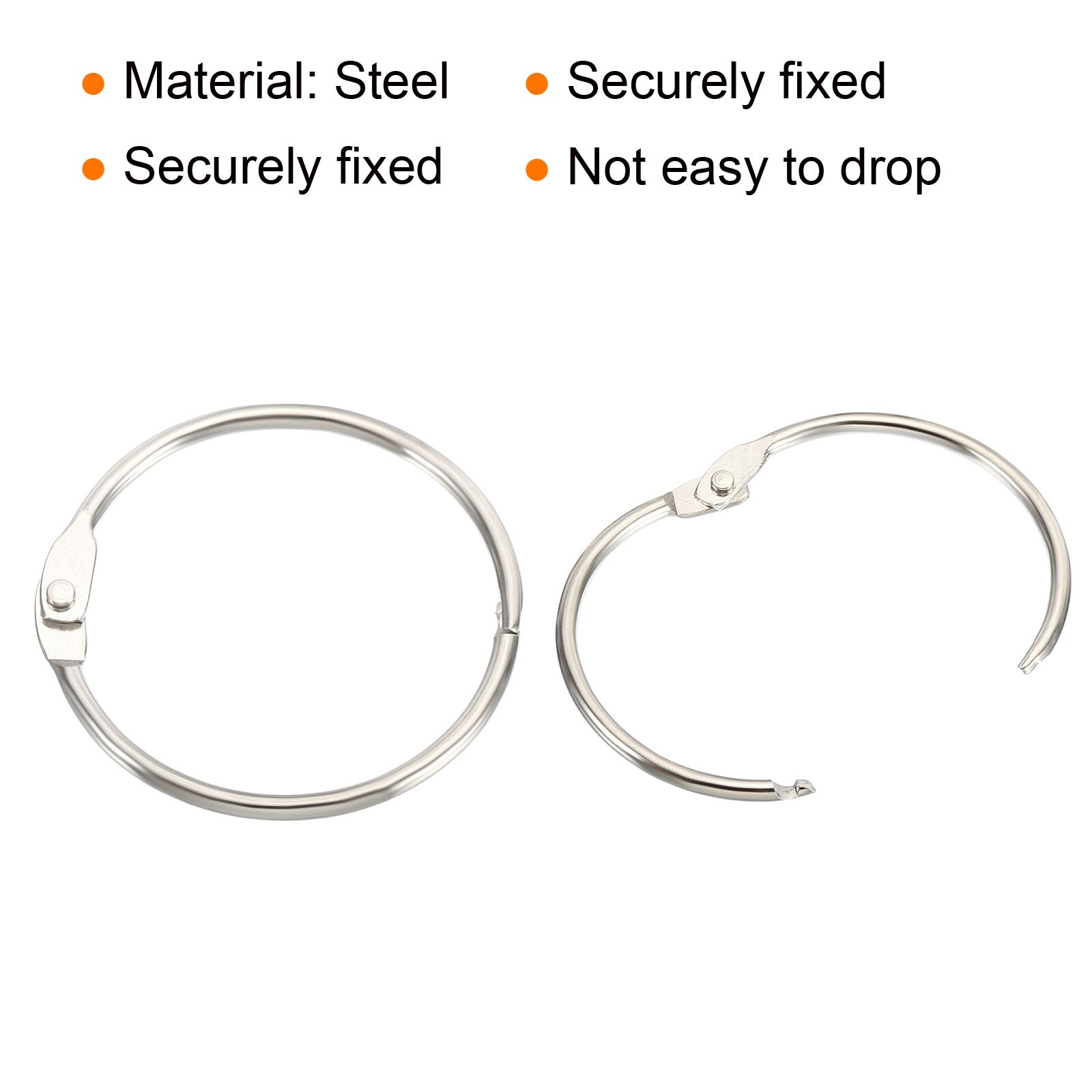Metal O Ring 48mm(1.89) ID 4.8mm Thickness Iron Rings for DIY