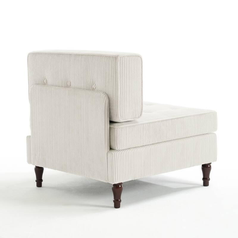 Modern Corduroy Corner Armchair Armless Chair sofa