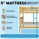 preview thumbnail 10 of 21, Max & Lily Mid-century Twin over Full L-shaped Bunk Bed with Ladder