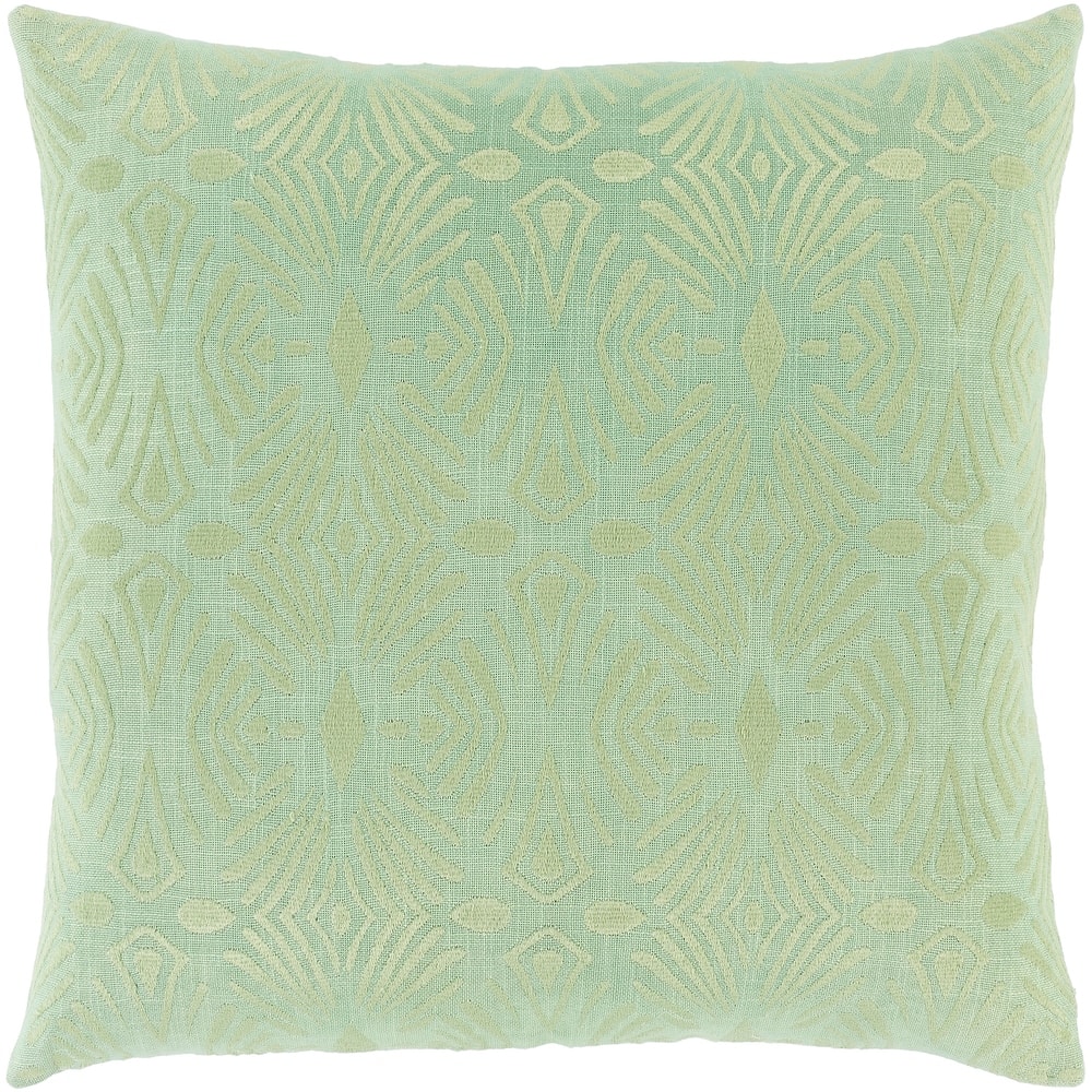 Akilah Art Deco Embroidered Throw Pillow