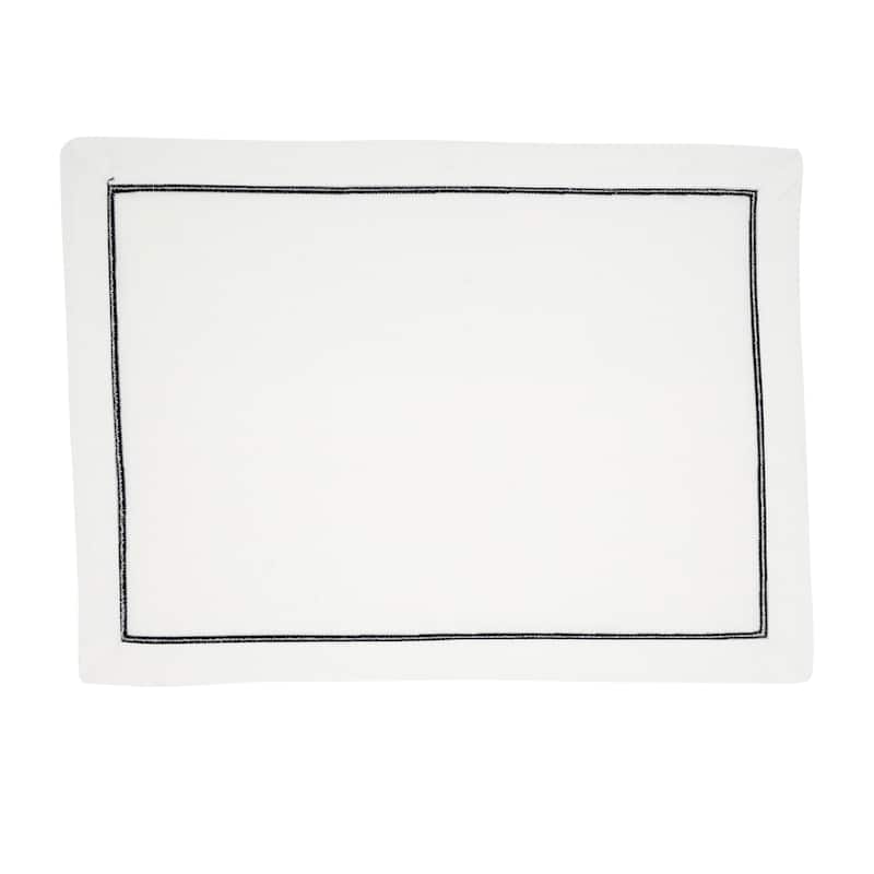 Embroidered Line Design Placemat (Set of 4) - 14"x20"