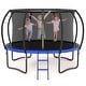 preview thumbnail 2 of 4, 14FT Outdoor Big Trampoline Inner Safety Enclosure Net, Ladder, PVC Spring Cover Padding