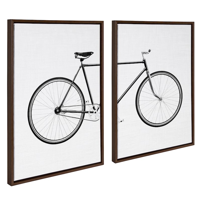 Kate and Laurel Sylvie Bicycle Canvas by Simon Te of Tai Prints