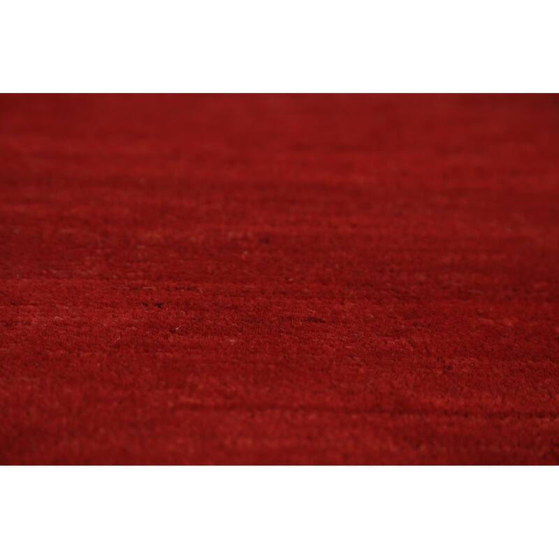 Gabbeh Modern Area Rug Handmade Oriental Red Wool Carpet - 5'6" x 7'10"