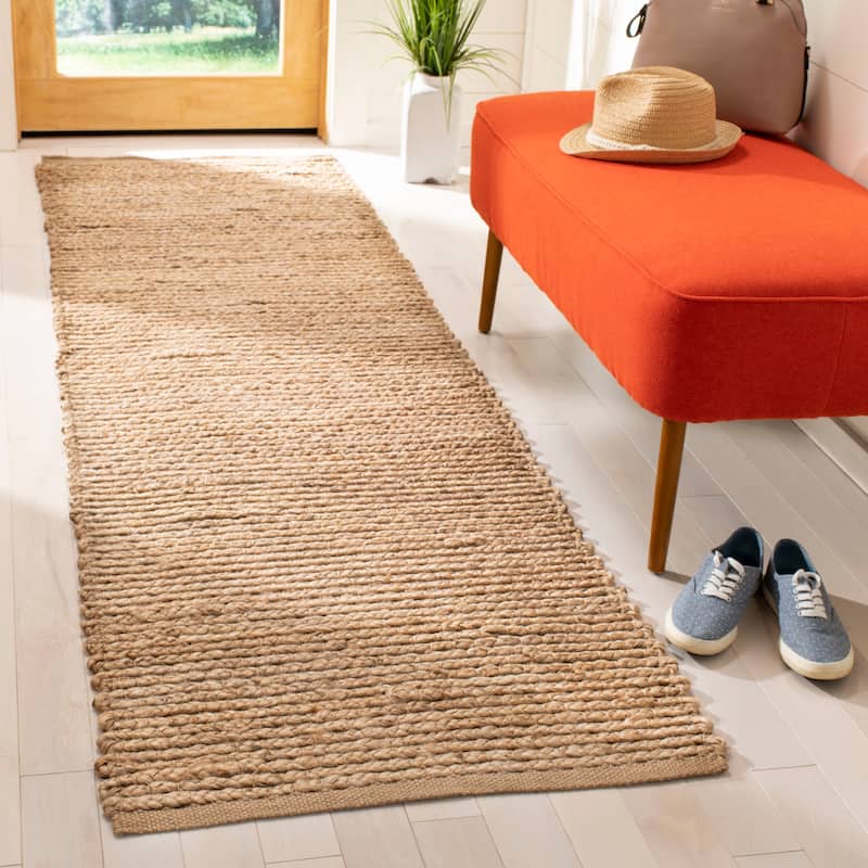 SAFAVIEH Handmade Cape Cod Neelu Coastal Jute Rug - 2'3" x 8' Runner - Natural