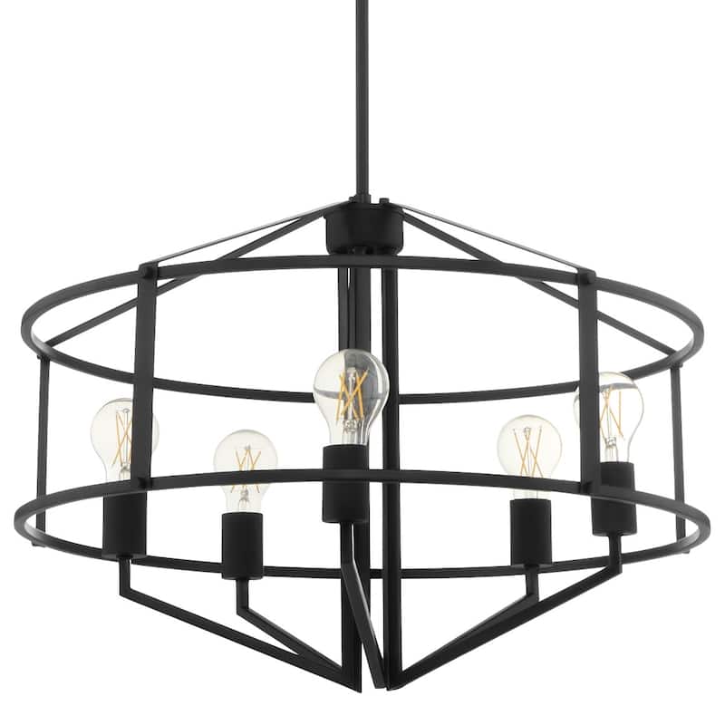 Quorum International 8373-5 Tobin 5 Light 24" Wide Pendant - Matte Black
