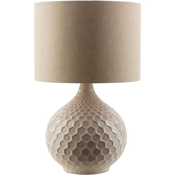 Shop 22.5" Contemporary Honeycomb Ceramic Table Lamp with ...