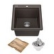 preview thumbnail 39 of 146, KRAUS Bellucci Workstation Topmount Drop-in Granite Kitchen Sink