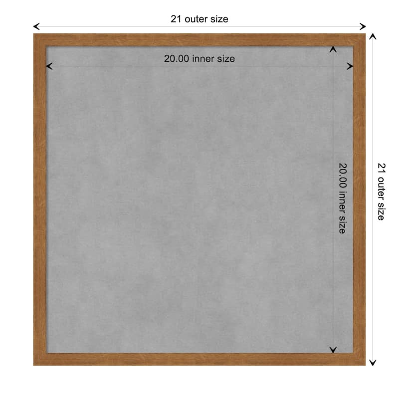 Amanti Art Carlisle Blonde Narrow Framed Magnetic Board - Board Size 20x20