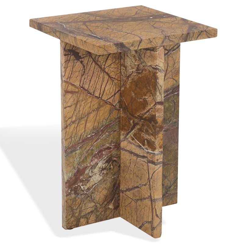 SAFAVIEH Couture Adriano 12-inch Marble Accent Table - 12"W x 12"D x 18"H