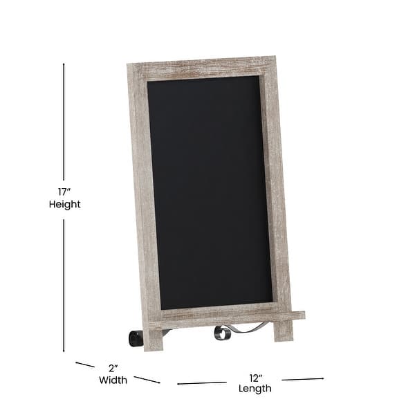 dimension image slide 2 of 10, Freestanding Tabletop or Wall Mount Magnetic Chalkboard