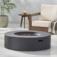 preview thumbnail 6 of 16, 39 in. W x 39 in. D x 11.5 in. H Round Propane Burning Outdoor Fire Pit in Dark Grey